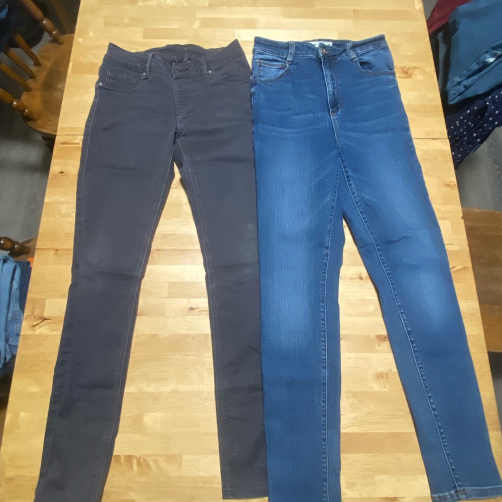Girls 9-Piece Clothing Bundle - Size 14/XL - Jeans, Leggings & Tops